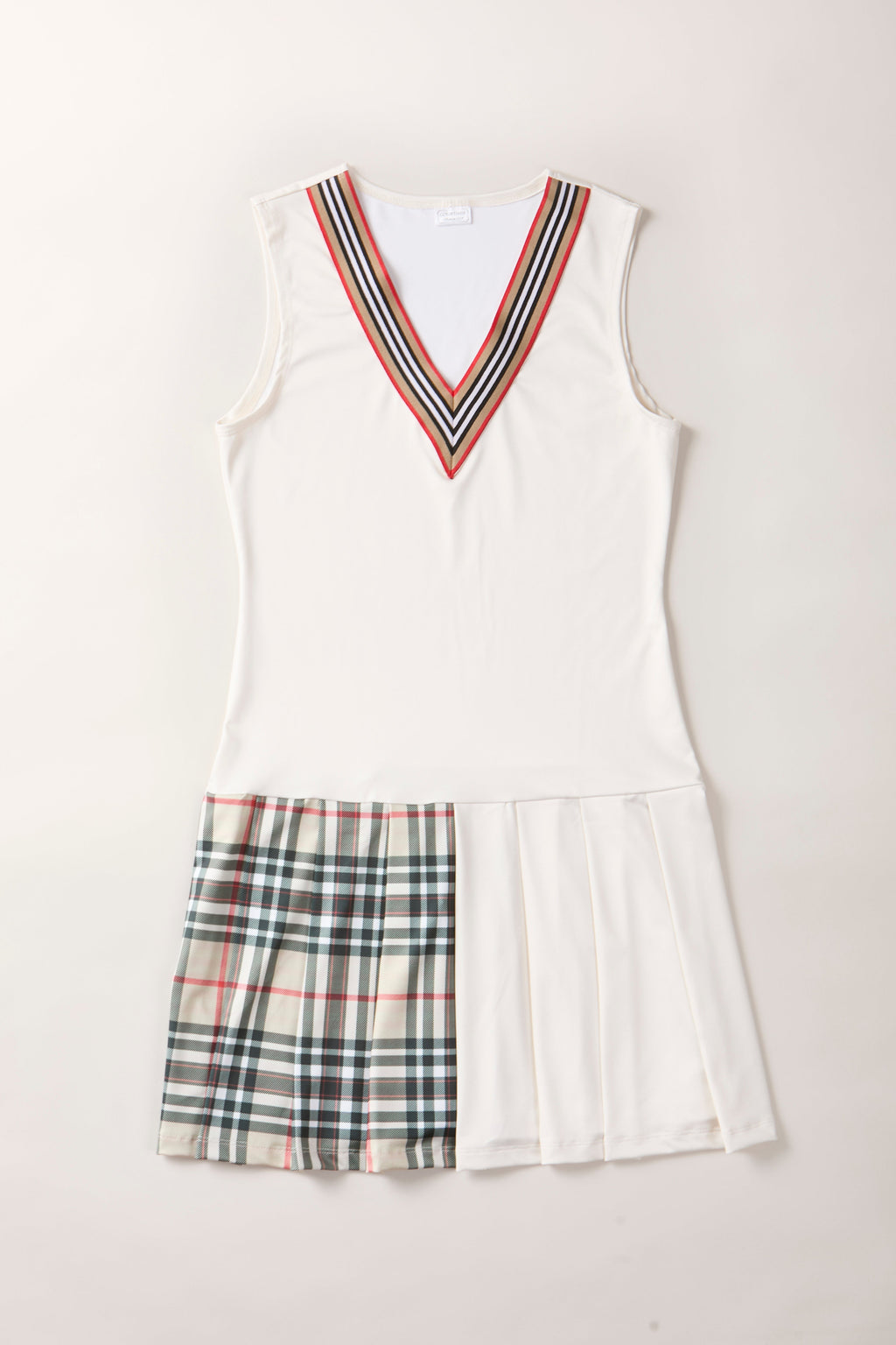 AGGIE BROWN PLAID DRESS