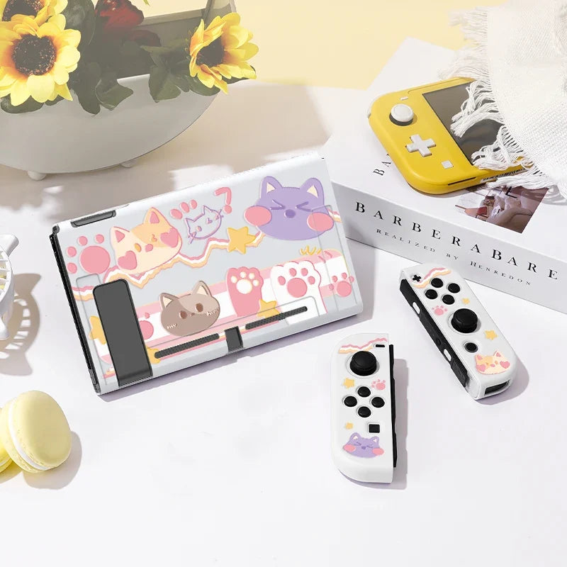 Kawaii Cats Party Switch Case NS/OLED