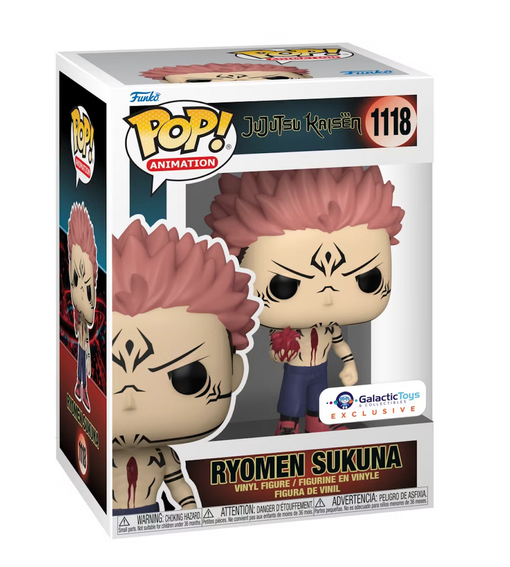 Galactic Toys Exclusive Funko Pop! Animation: JJK- Sukuna w/ Heart Common Pop Vinyl