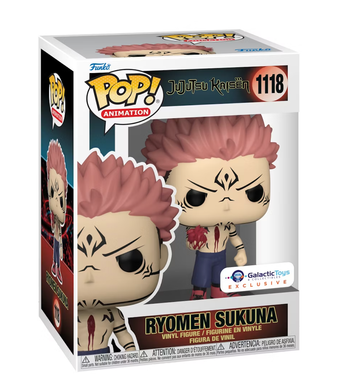 Galactic Toys Exclusive Funko Pop! Animation: JJK- Sukuna w/ Heart Common Pop Vinyl