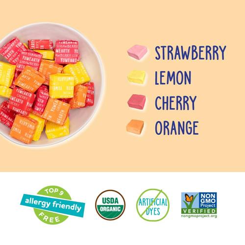 Yumearth Organic Chewys Fruit Flavored Chews, 5Oz Sup, Allergy Friendly, Gluten Free, Non-Gmo, Vegan, No Artificial Flavors Or Dyes (Pack Of 1)